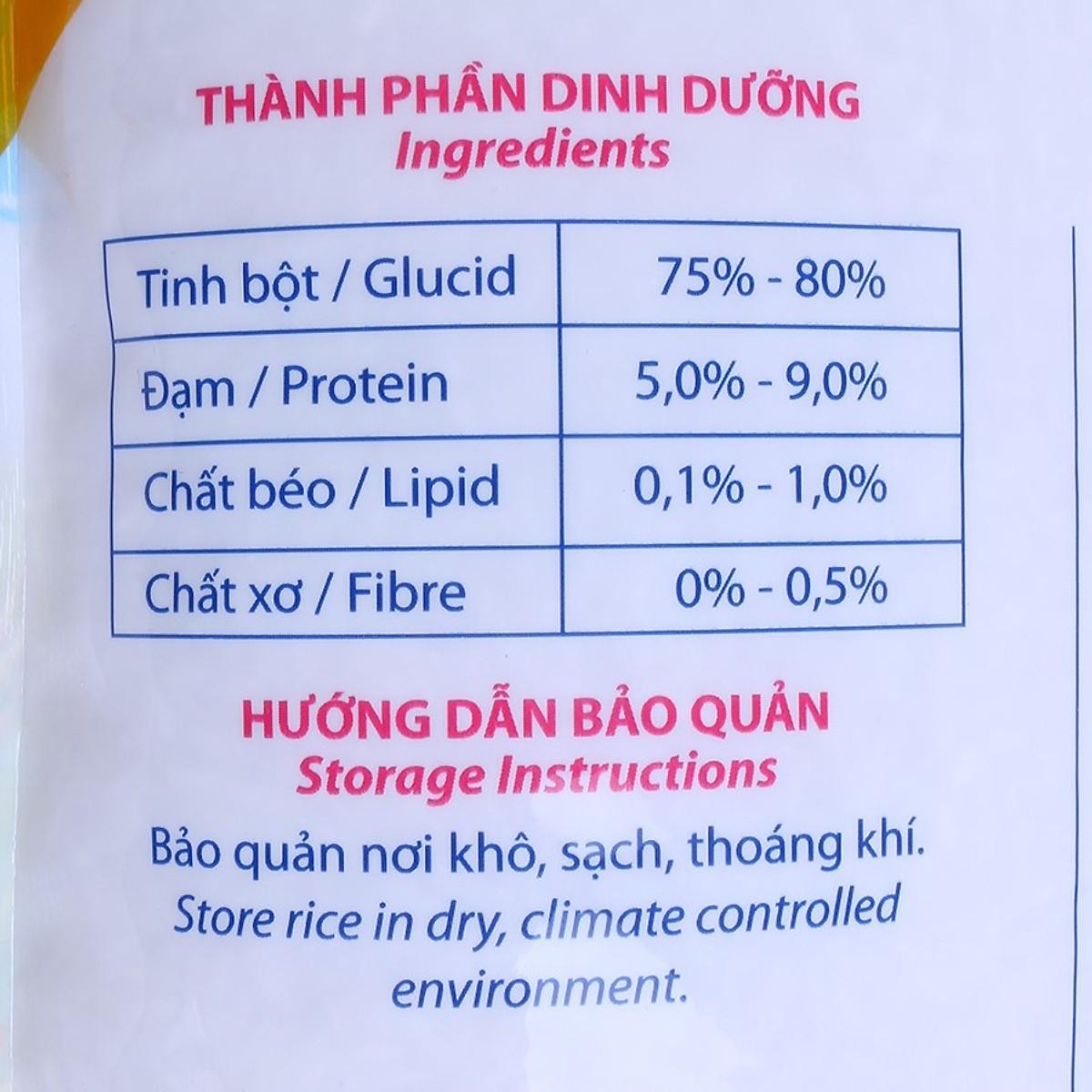 TẤN VƯƠNG - GẠO THƠM HƯƠNG LÀI 5KG