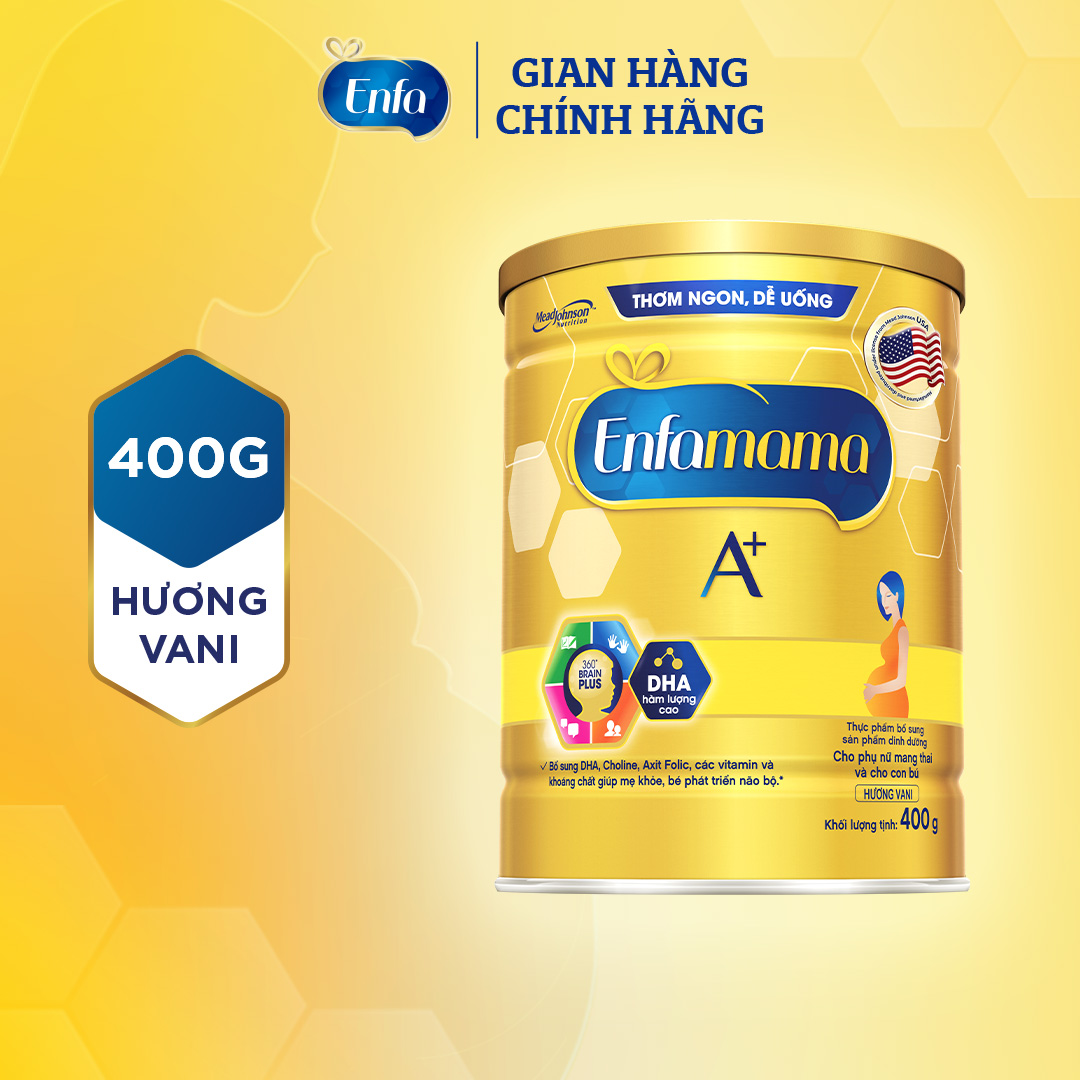 [CHỈ TỪ 15-17/07 MUA LÀ CÓ QUÀ] Sữa bầu Enfamama A+ hương Vani 400g