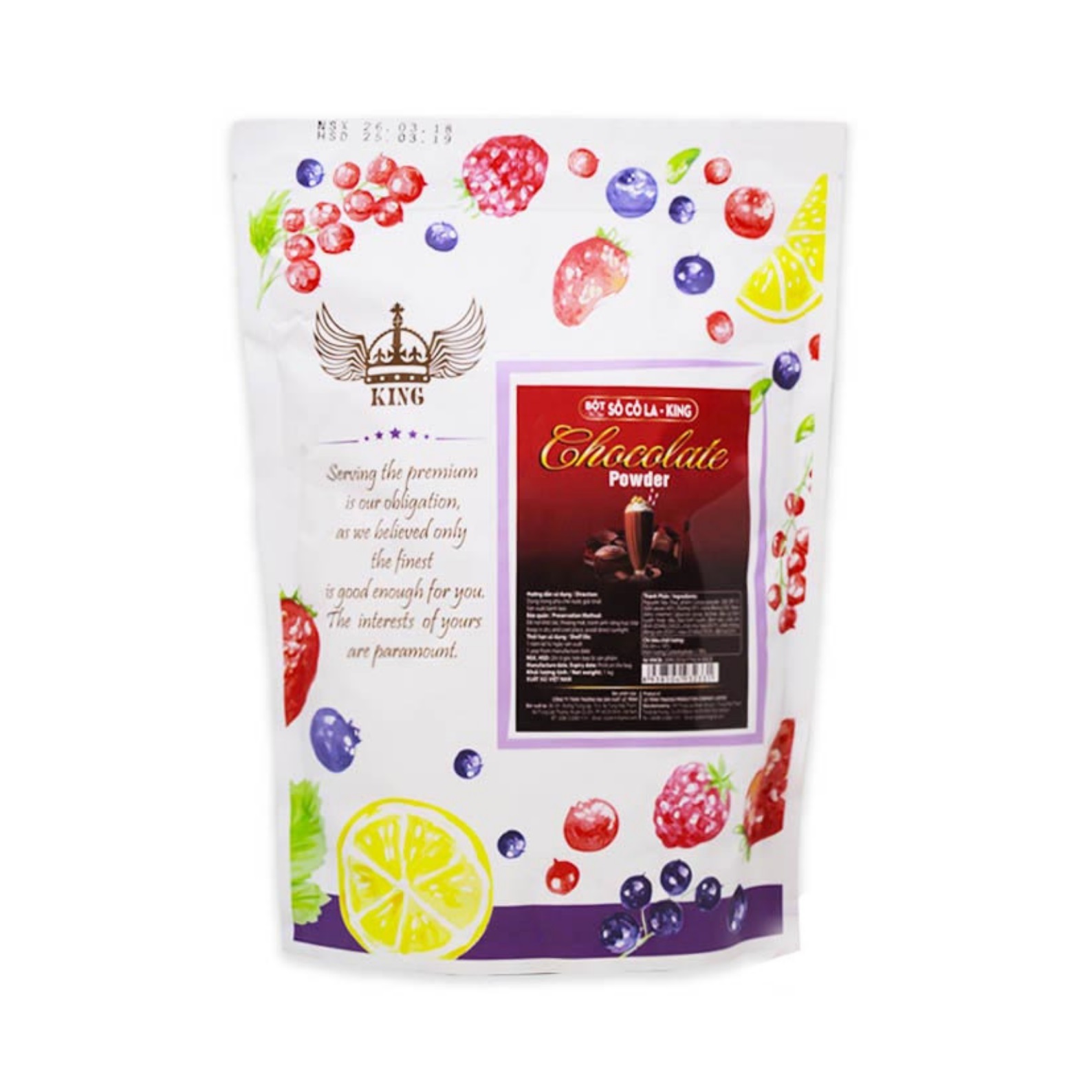 Bột hương sôcôla hiệu King pha trà sữa socola (KING SUN) - gói 1kg