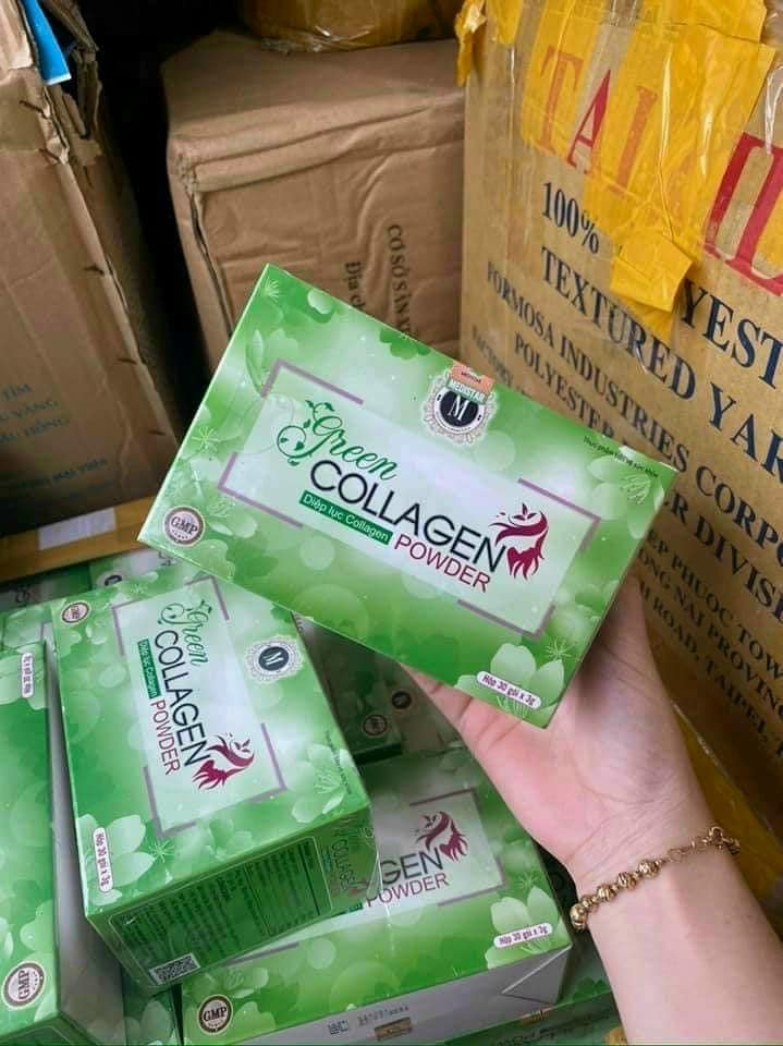 Bột diệp lục collagen (hộp 30 gói)