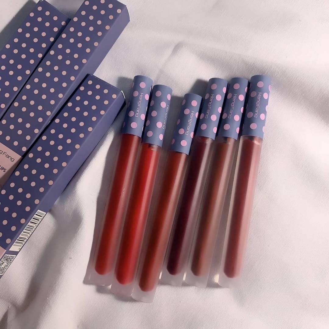 [HCM]Son kem hengFang Velvet Mousse chấm bi Lẻ 1 Cây .