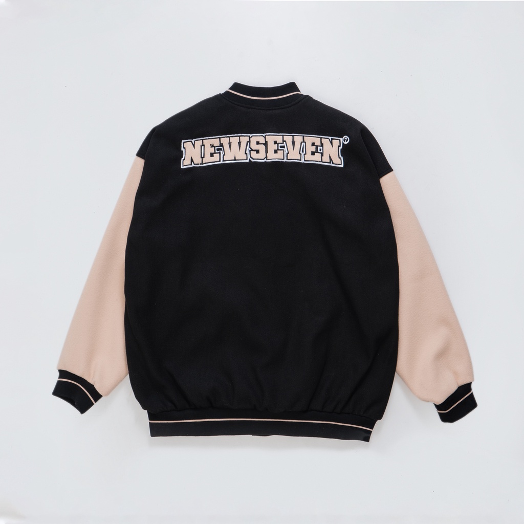 Áo Khoác Bomber Varsity Dạ NEWSEVEN Typo Jacket V01
