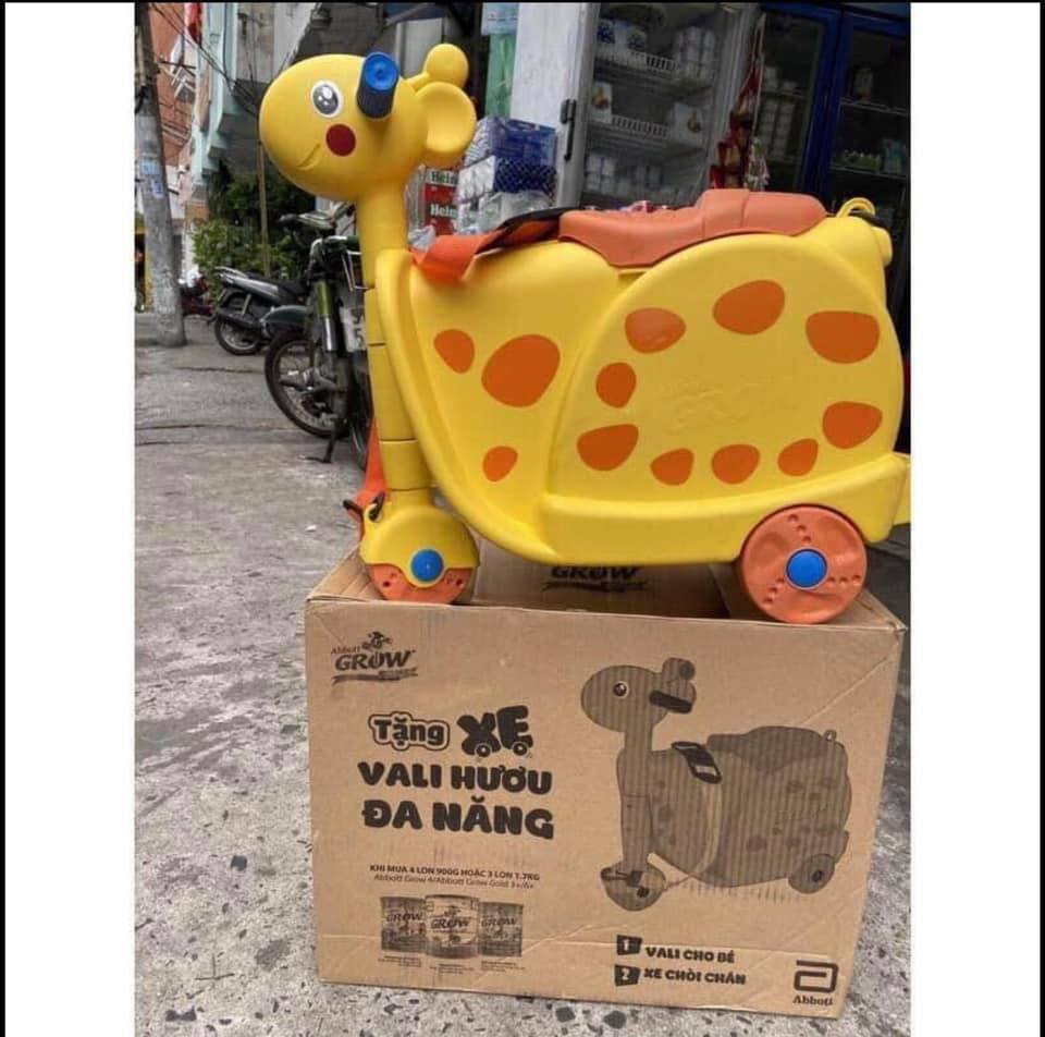 Vali kèm xe chòi chân cho bé Grow