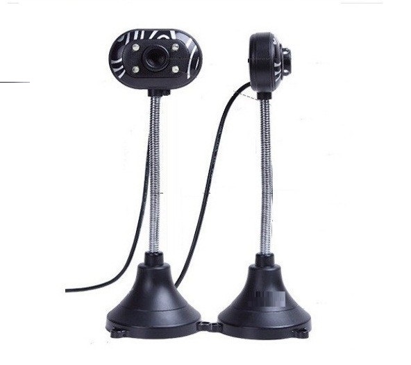 Ultra-Clear High-Definition Webcam with Mic and 4 Led Lights