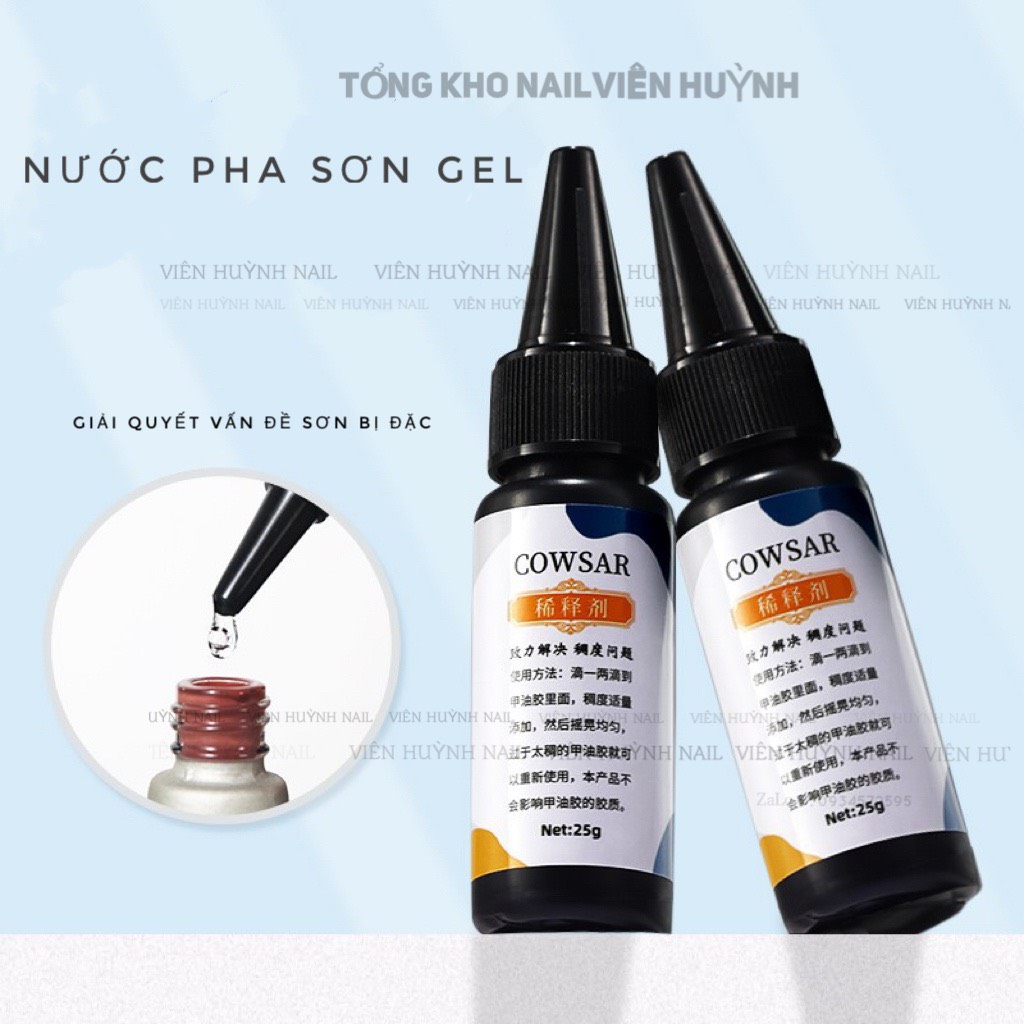 Nước pha sơn gel - nước làm loãng sơn gel bị đặc
