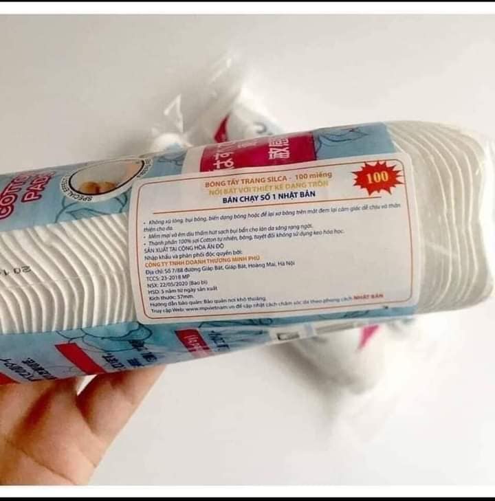 BÔNG TẨY TRANG SILCA NHẬT BẢN 100 MIẾNG