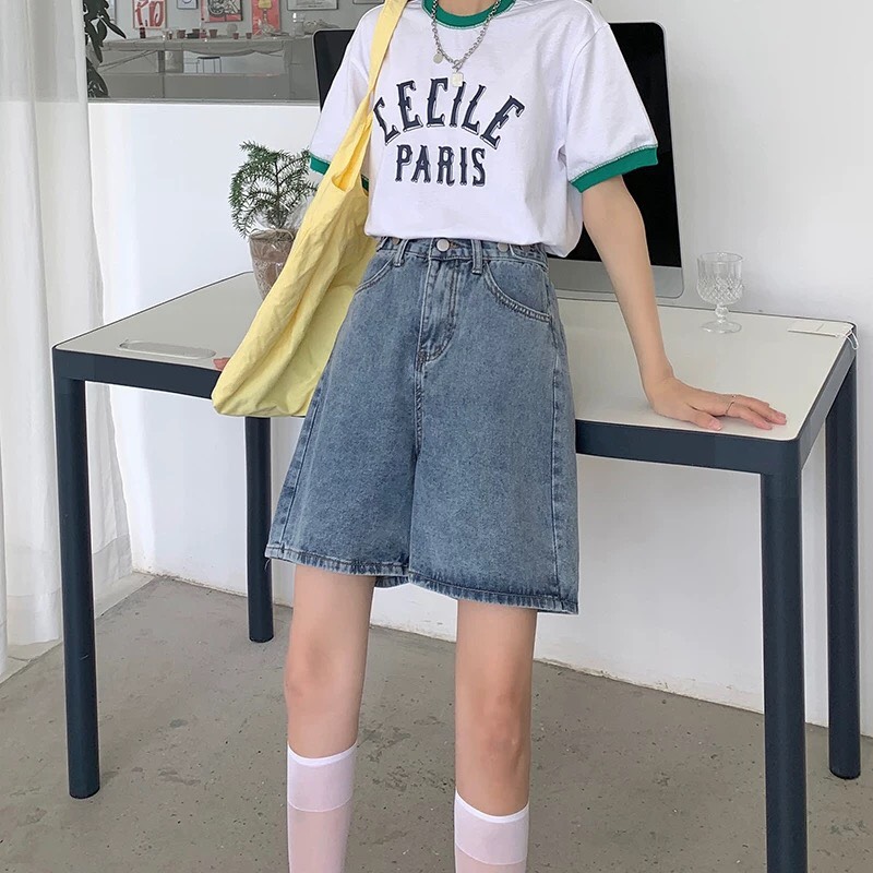 Quần Short Cạp Siêu Cao Sắn Gấu_C3