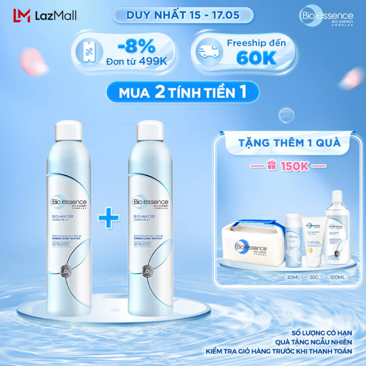 Nước xịt khoáng dưỡng da ẩm mượt mịn màng Bio-Essence Bio-Water Water Energizing 300ml