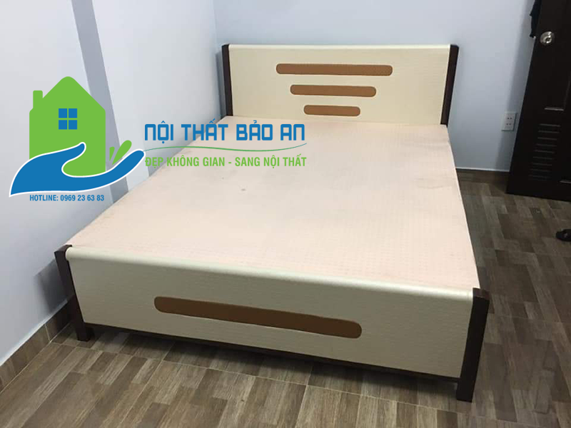 [HCM] Giường sắt kiểu hộp kích thước ngang 1m6 dài 2m (1m6x2m) Mẫu 02 - Bảo An