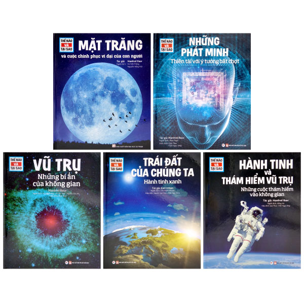 Fahasa - bộ sách thế nào và tại sao: trái đất của chúng ta + vũ trụ + mặt trăng + những phát minh thiên tài với ý tưởng bất chợt + hành tinh và thám hiểm vũ trụ