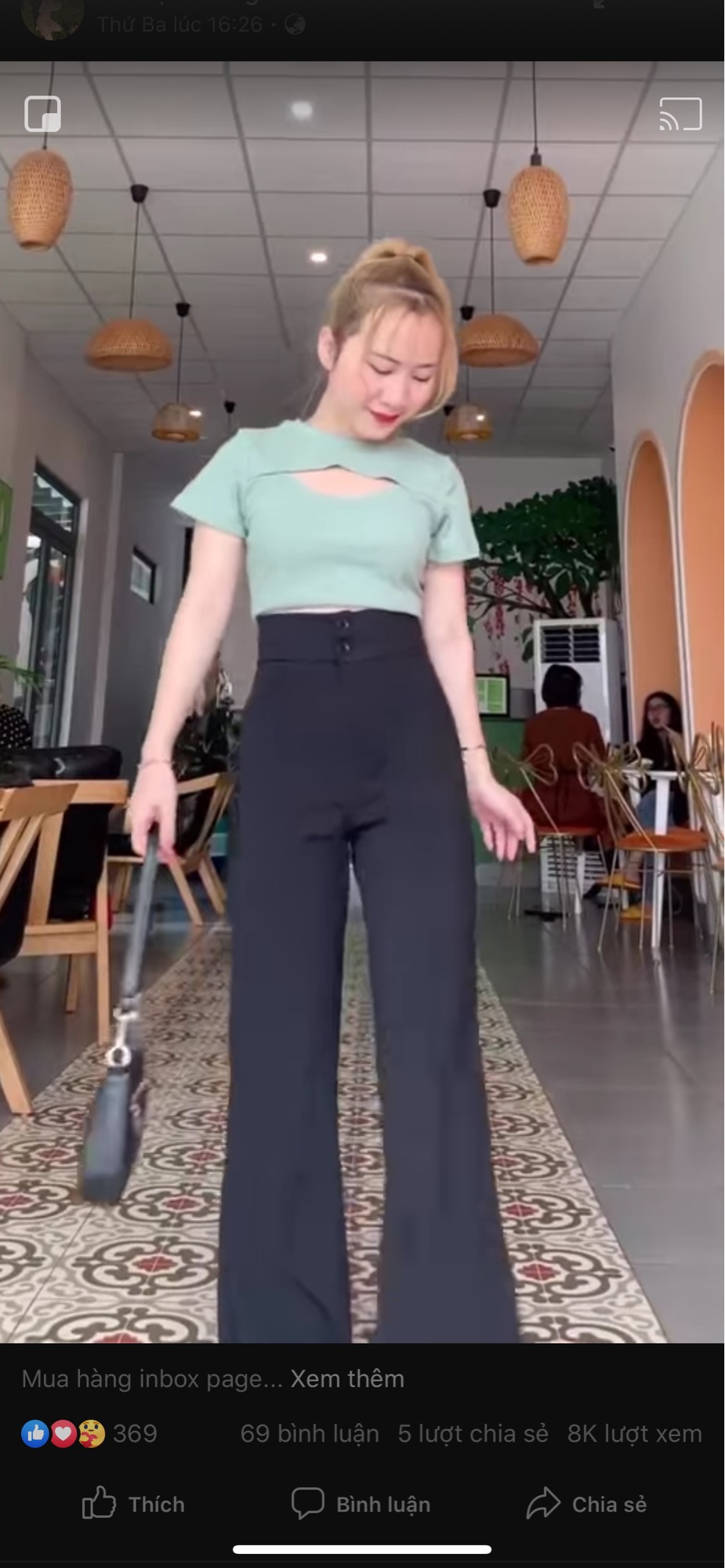 Quần Nữ cạp cao 2 cúc