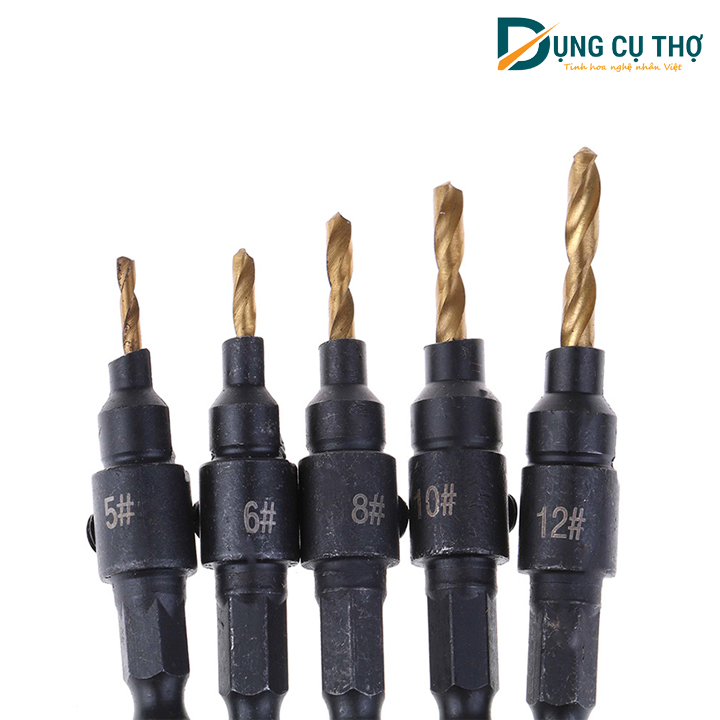 Bộ 5 mũi khoan 2 tầng - lục giác