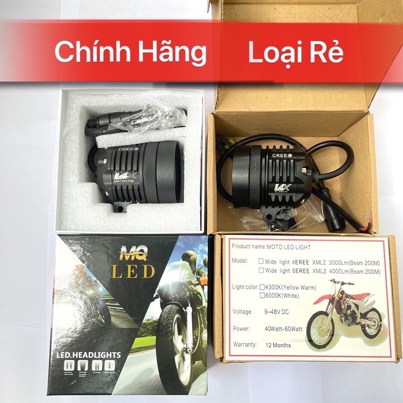 ĐÈN TRỢ SÁNG L4X CREE CHÍNH HÃNG mQ