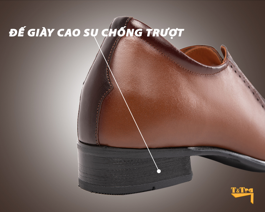 [ 8CM ] Giày Cao Nam T&TRA S1033 Nâu Bò
