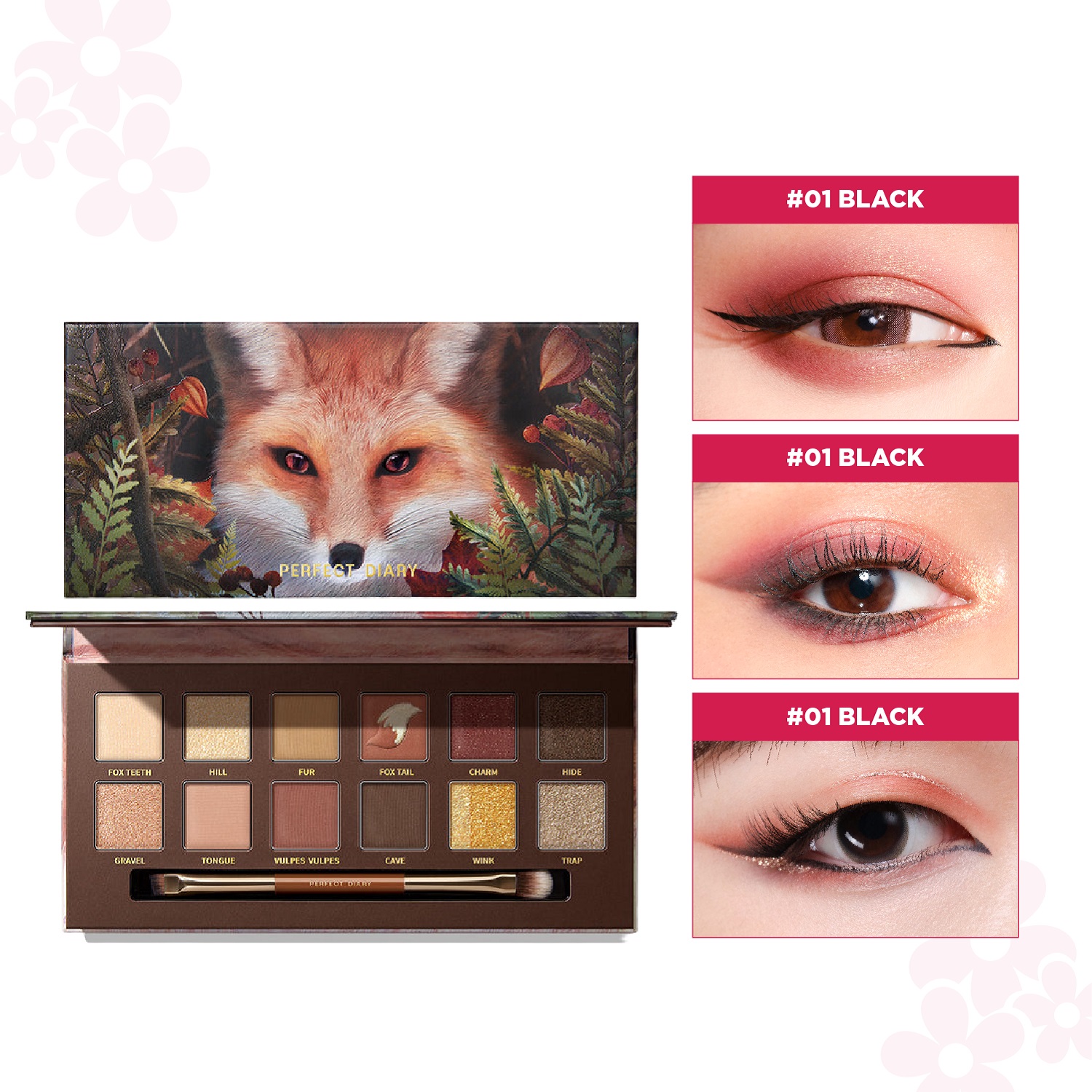 Perfect DiaryExplorerEyeshadowPalette14g.#13RedFox