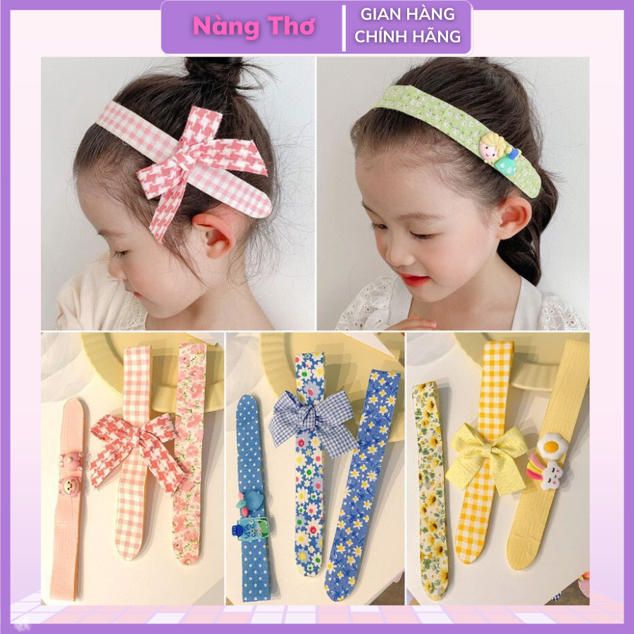 sét 3 bờm cài tóc dán dính cho bé siêu đáng yêu