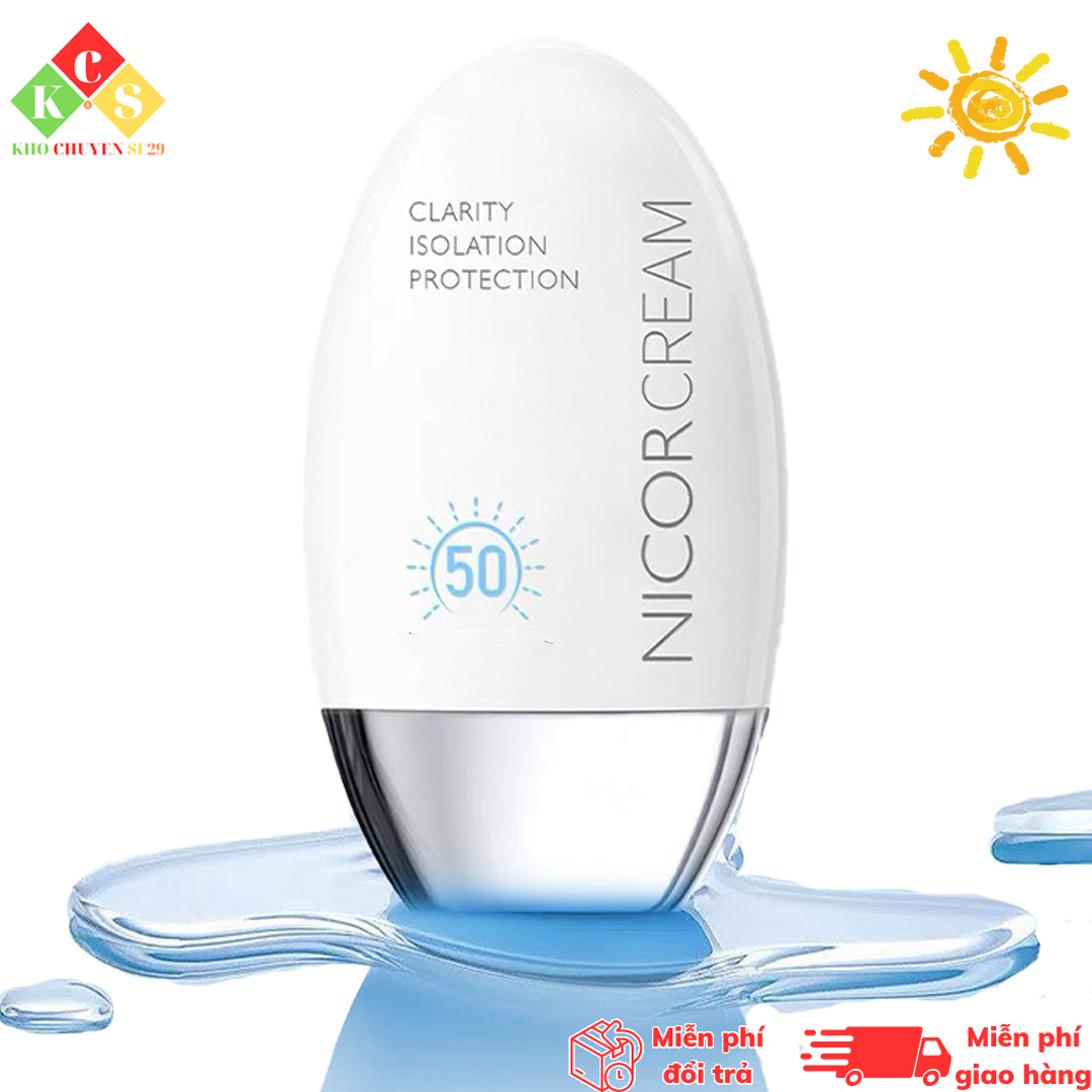 Kem Chống Nắng 50 SPF Nicor, Kem chống nắng trắng da, dưỡng ẩm, kiềm dầu