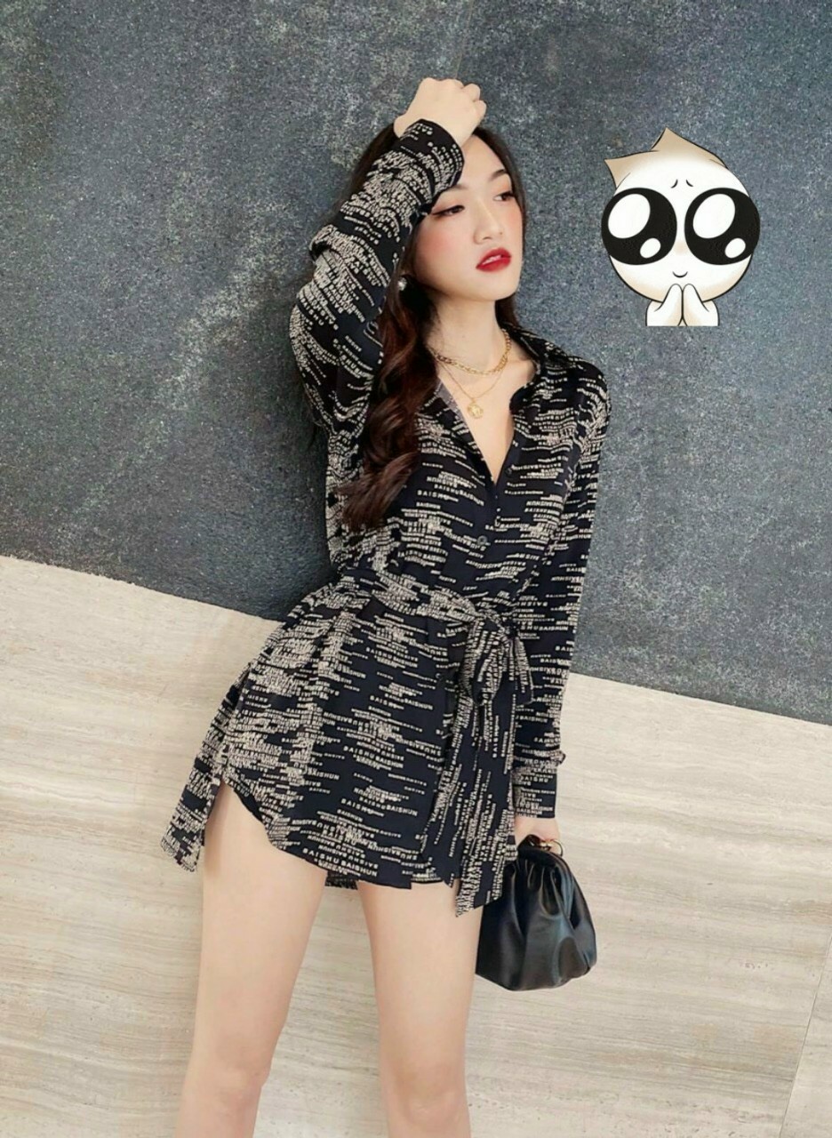 Sét sơ mi tay dài in chữ-HC#setbonu