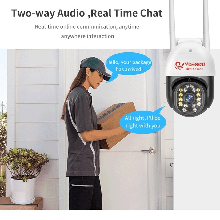 CAMERA IP WIFI YOOSEE PTZ MINI 16/36 LED HD1080 - CHỐNG NƯỚC XOAY 360 ĐỘ - QUAY ĐÊM CÓ MÀU