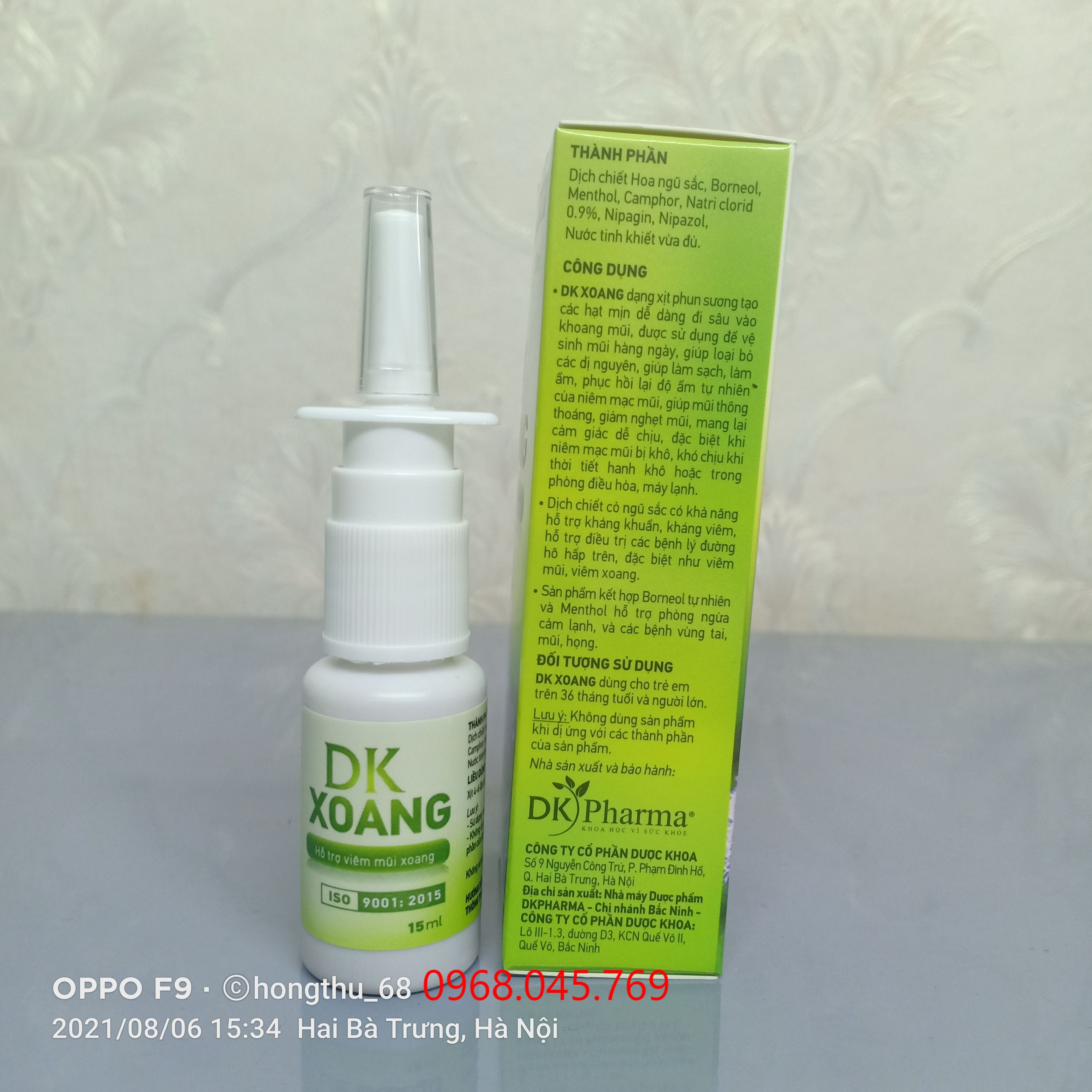 Xịt mũi Dk Xoang - Lọ 15ml