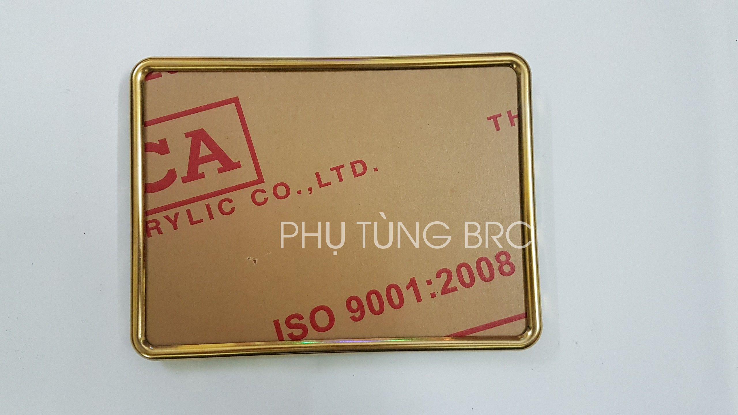 Bộ khung biển số titan màu vàng cao cấp