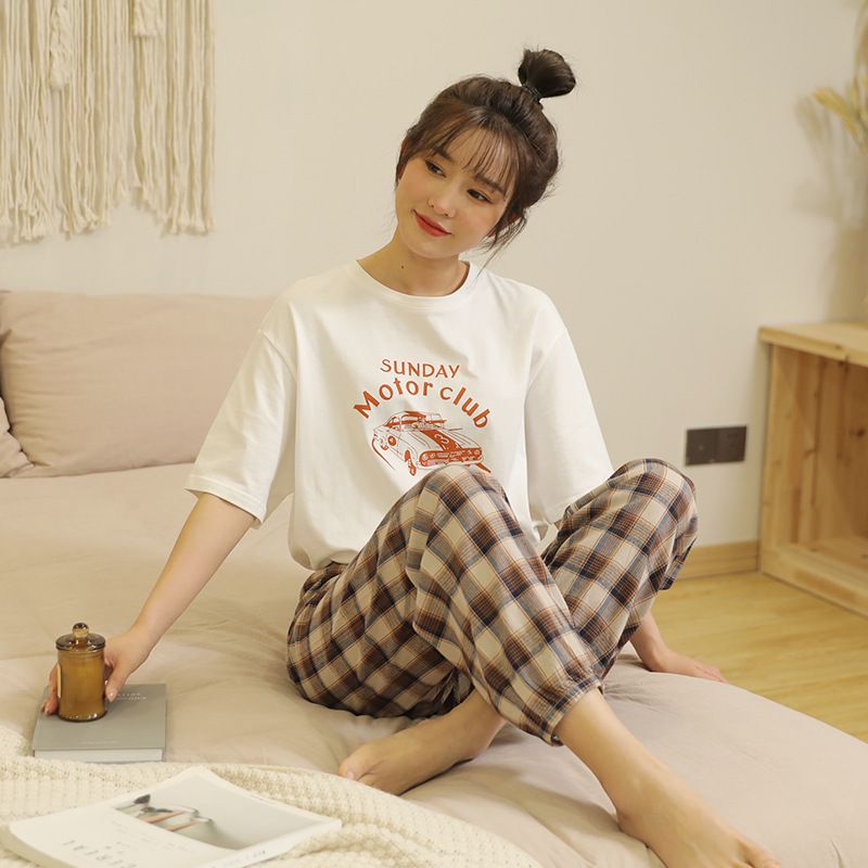 Quần baggy kẻ caro basic thời trang dành cho nữ