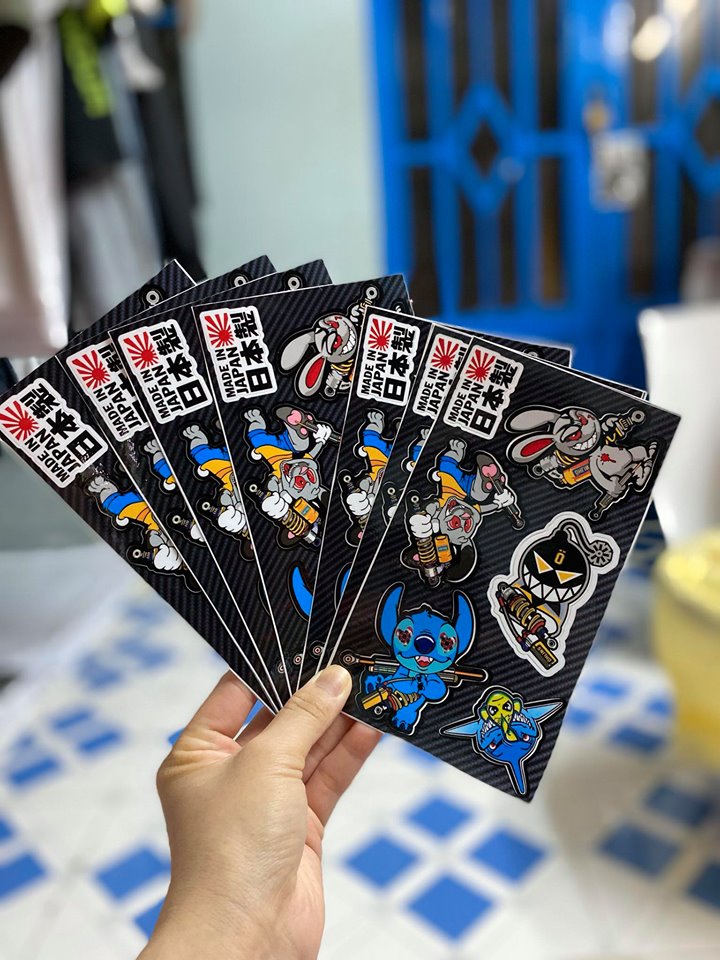 [HCM]Tem logo 10 x 18 STICKER ThỎ NOS