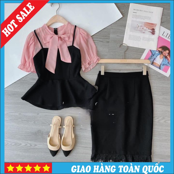 Áo Thắt Nơ PEPLUM Bigsize Cực Xinh Nha