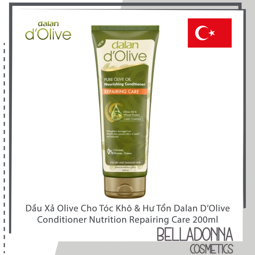 Dầu xả Oliu cho tóc khô và hư tổn Dalan D'Olive Conditioner Nutrition Repairing Care 200ml (Hàng Chính Hãng)