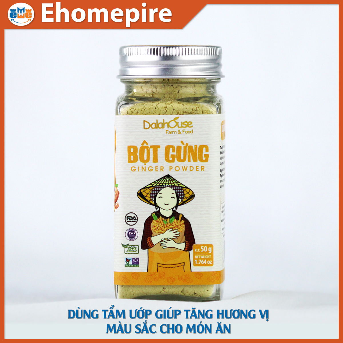BỘT GỪNG SẤY LẠNH DALAHOUSE 50G