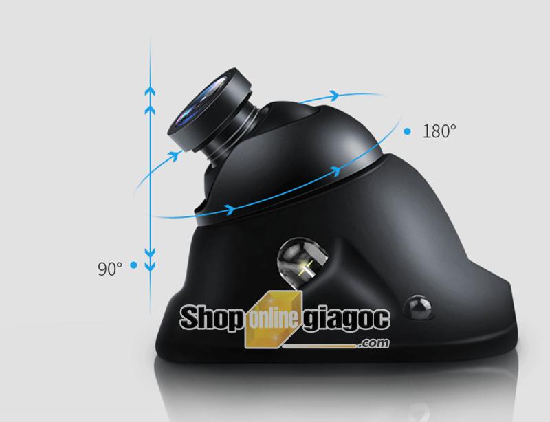 Camera gắn gương cập lề xoay 360 độ 2 LED