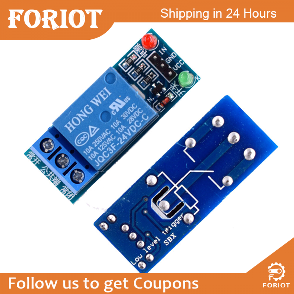 Foriot Relay Module 12V/24V Relay Board 1 Channel /2 Channel with Optocoupler Isolation Support Low Level Trigger