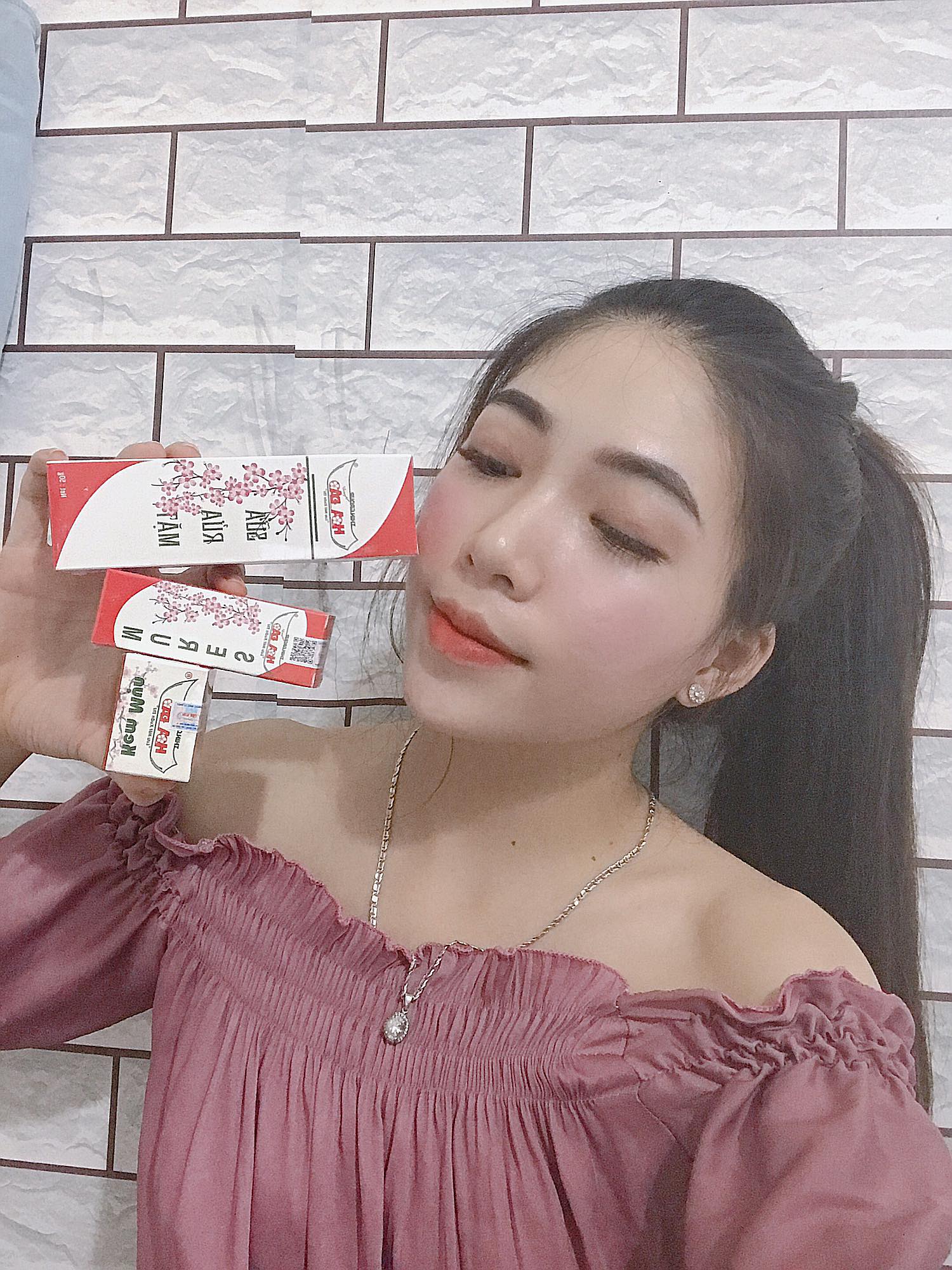 Combo giảm mụn vết thâm Hoa Đào (Kem Mụn Hoa Đào, Gel rửa mặt Hoa Đào)