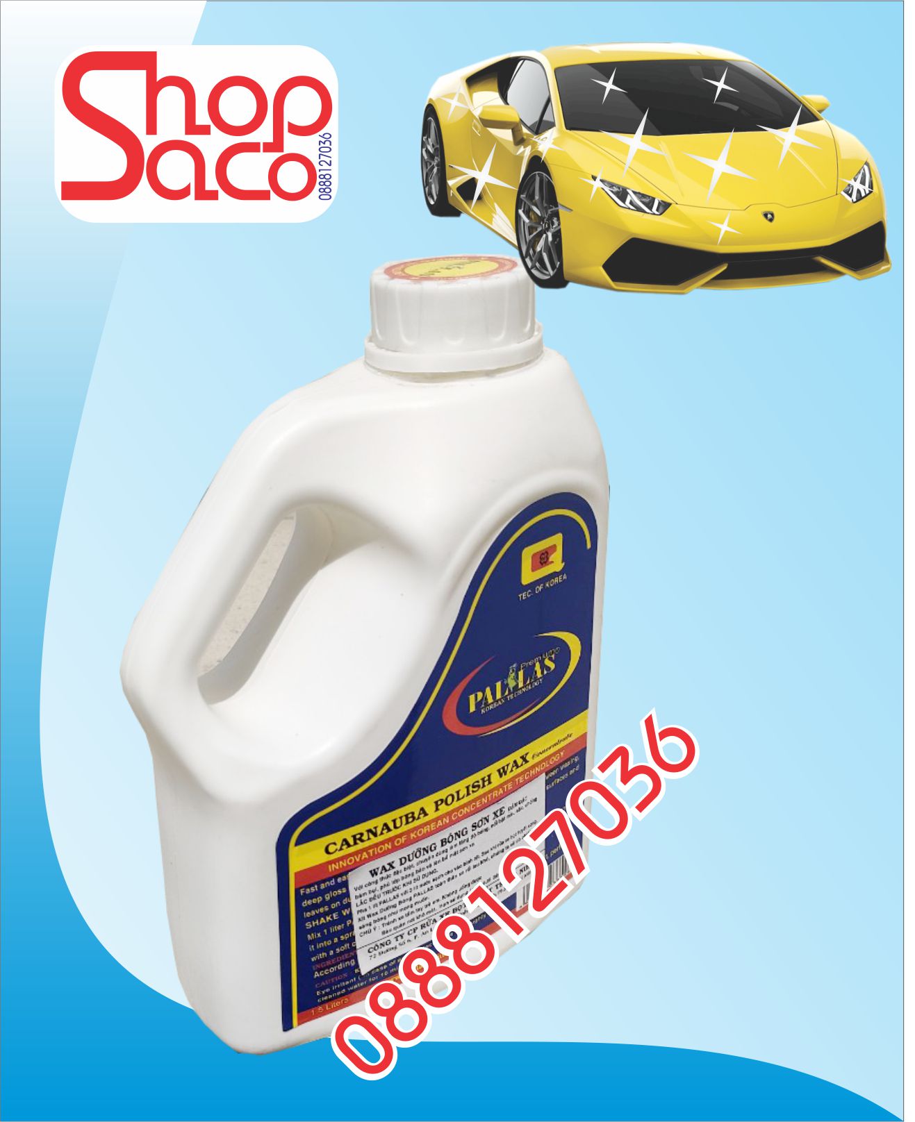 Wax Dưỡng Bóng Sơn Xe Pallas - 1.5 Lít