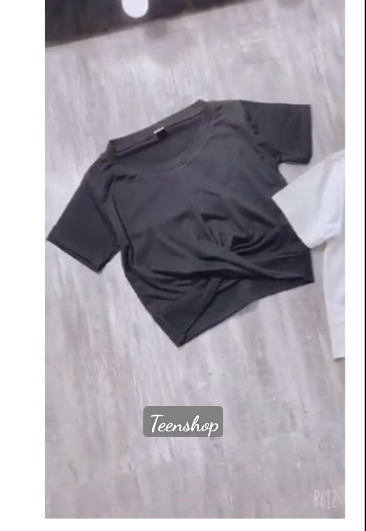 FREESHIPMAX-Áo croptop xoắn bụng cá tính D&N