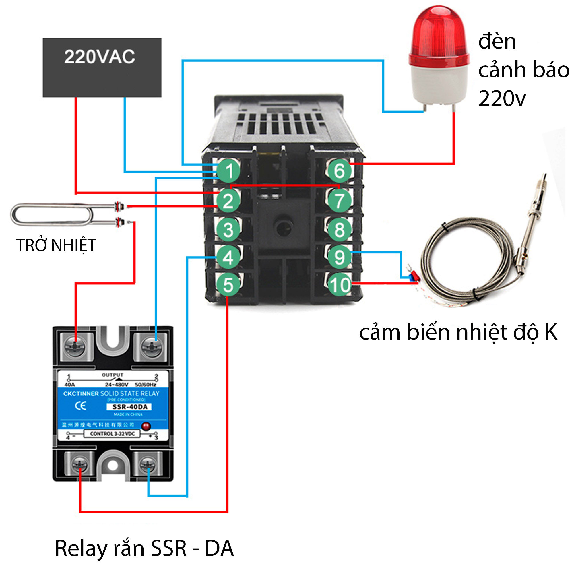 Bộ khống chế nhiệt độ 400 độ REX-C100 output SSR