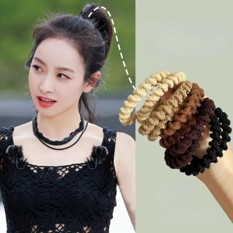 Dây Cột Tóc Cao Su Co Giãn Kiểu Gợn Sóng - loli