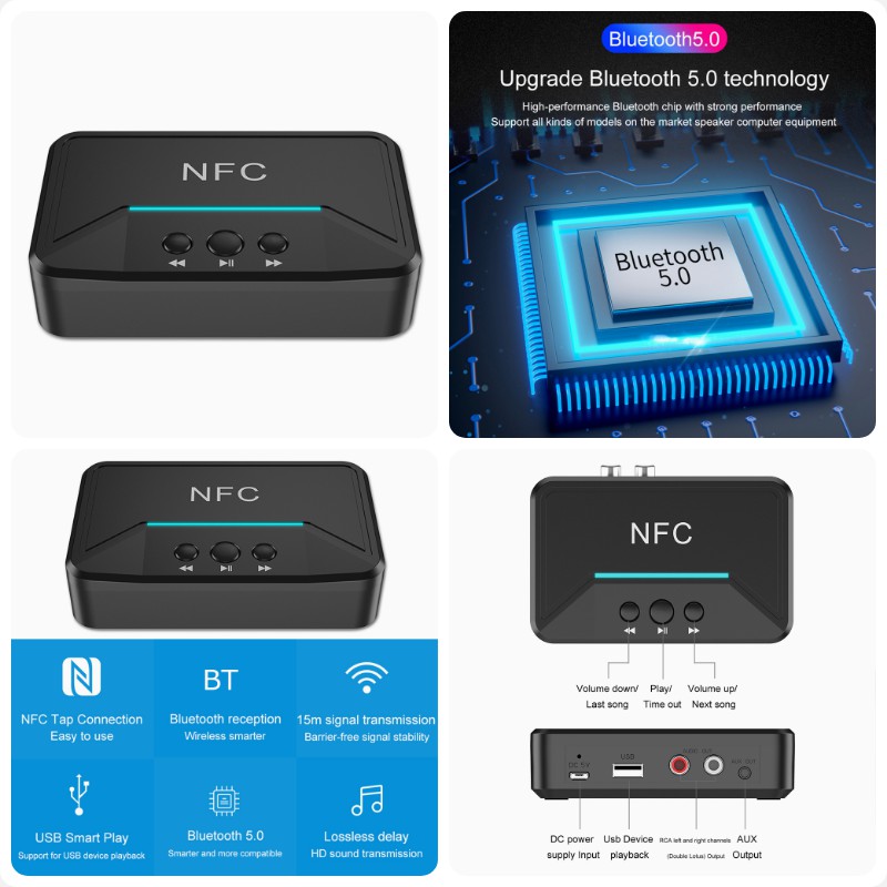 Thiết bị nhận Bluetooth không dây 5.0 BT200
