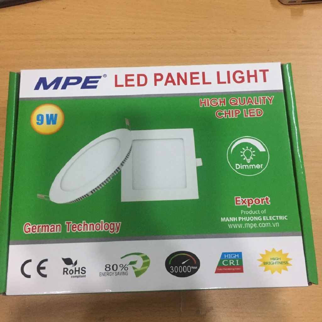 [HCM]ĐÈN LED ÂM TRẦN  9W MPE ĐÈN LED 9W MPE-ĐÈN PANEL ÂM TRẦN 9W