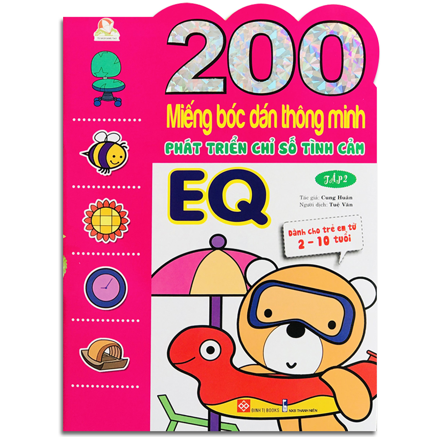 Sách - 200 Miếng bóc dán thông minh 2-10 tuổi (Bộ 6 quyển, bộ 3 quyển, lẻ tùy chọn)