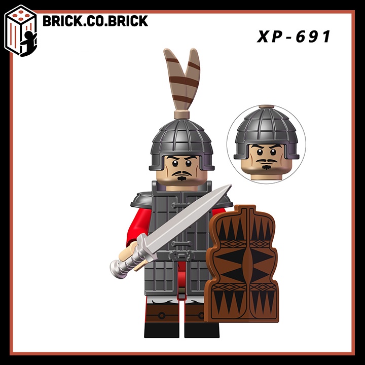 Lính trung cổ nhà hán chu đồ chơi lắp ráp han chu dynasty warrior soldier minifigure kt1093
