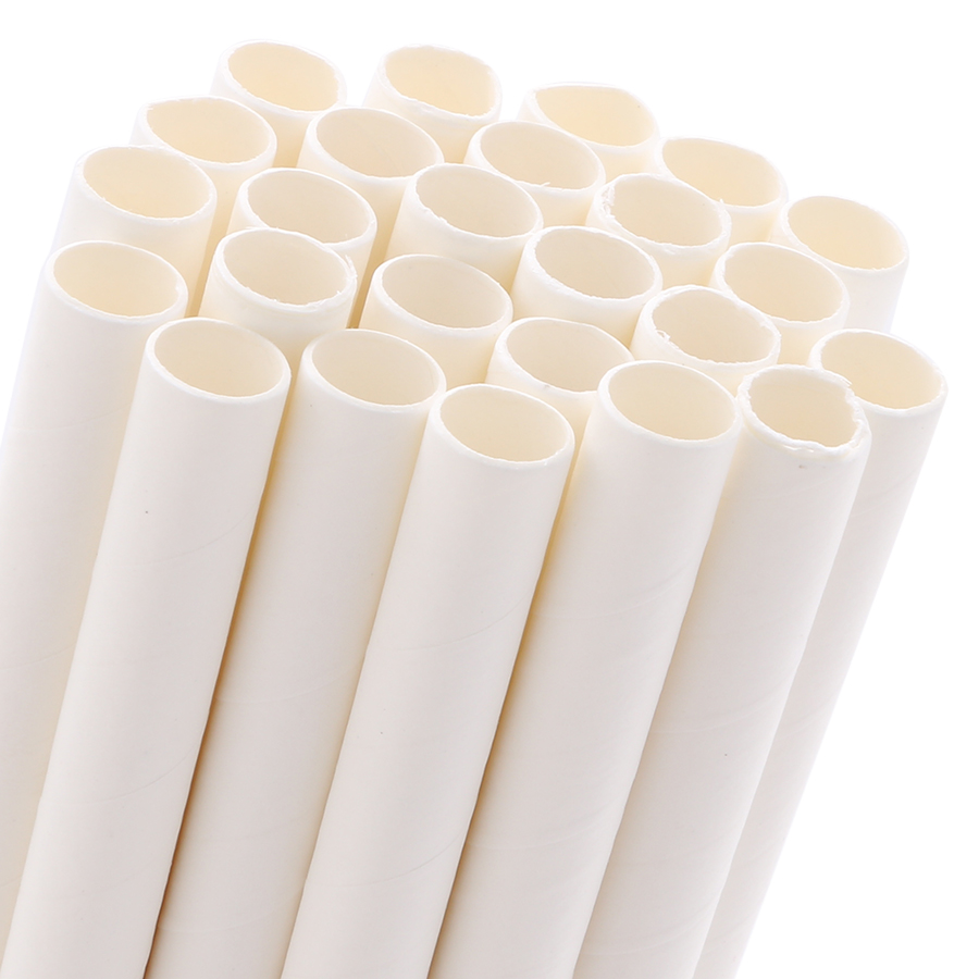 ỐNG HÚT GIẤY CAO CẤP (TRẮNG, PHI 8 ) - 100 ỐNG
