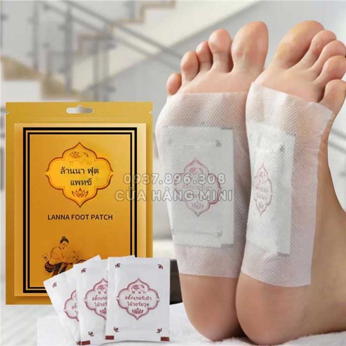 【FREESHIP】 Combo 10 Miếng Dán Thải Độc Chân Thái Lan Lanna Foot Patch