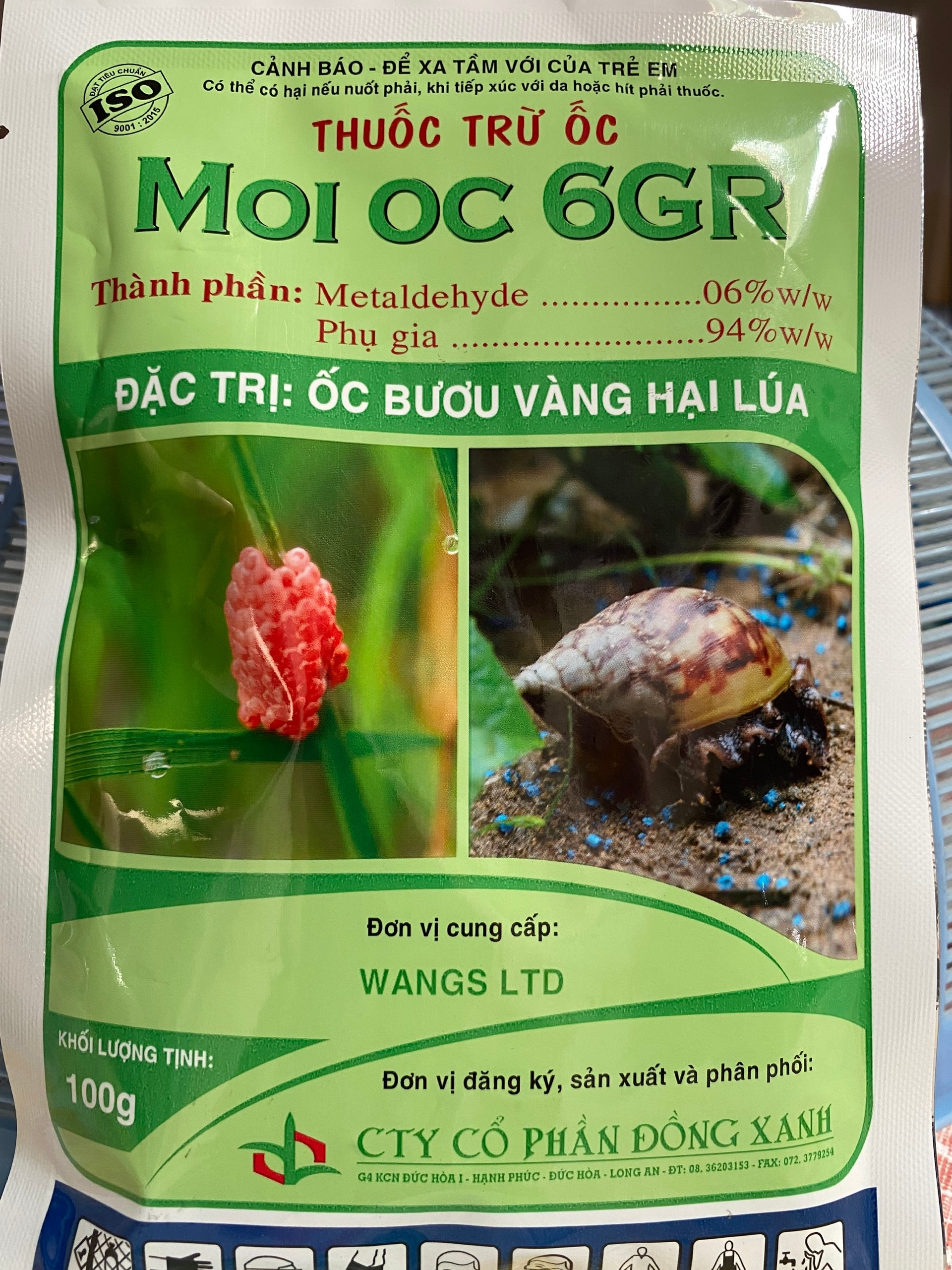Bả trừ ốc moi oc 6gr gói 100gr
