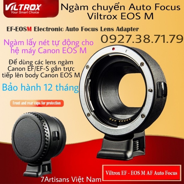 △☢  (CÓ SẴN) Ngàm chuyển AF  Auto Focus Viltrox EF-EOS M Cho Canon EOS M - Hàng New 100  - Chính Hãng - Bảo Hành 12 Tháng