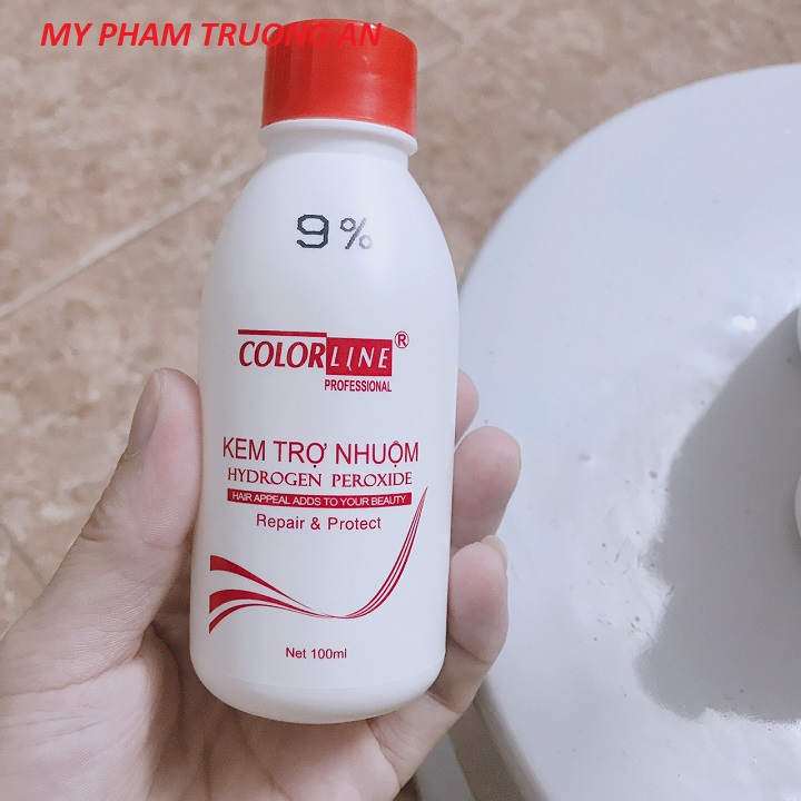 Kem trợ nhuộm thảo dược oxy 9% colorline