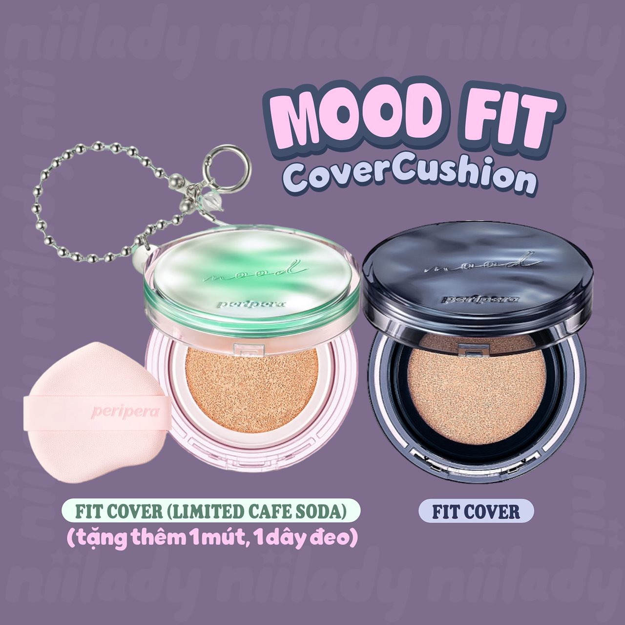 Phấn nước Peripera Mood Vegan Glow Cushion