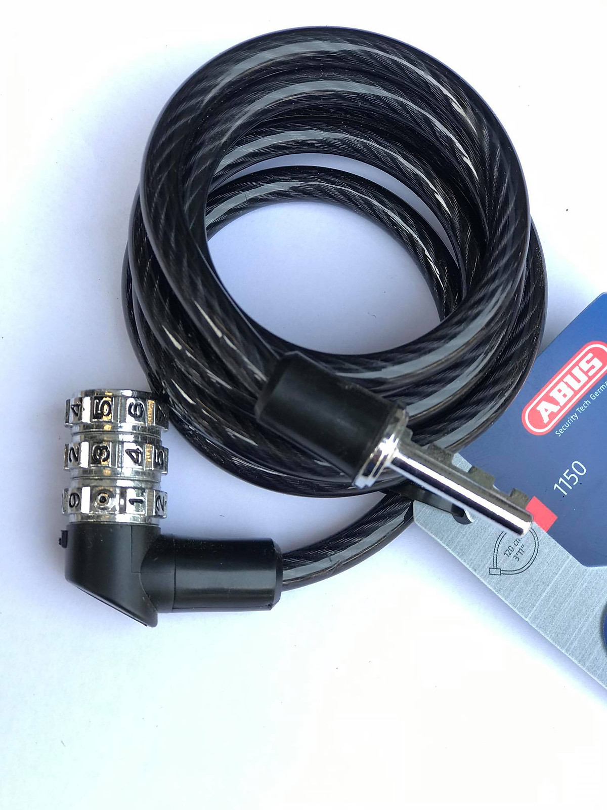 Khóa xe đạp abus m1150 mật mã chống trộm, khóa dây gắn yên xe đạp mã số