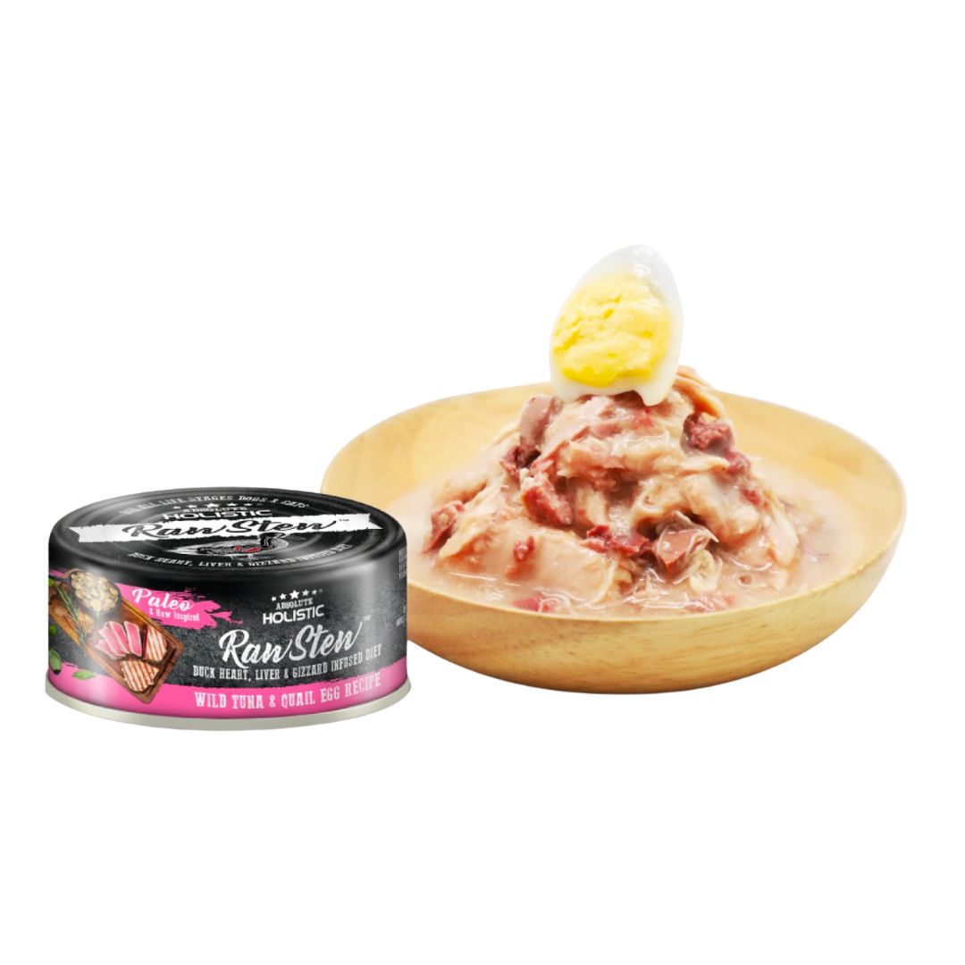 Pate Thức Ăn Ướt Cho Chó/Mèo Absolute Holistic Cá Ngừ - Raw Stew - Lon 80G