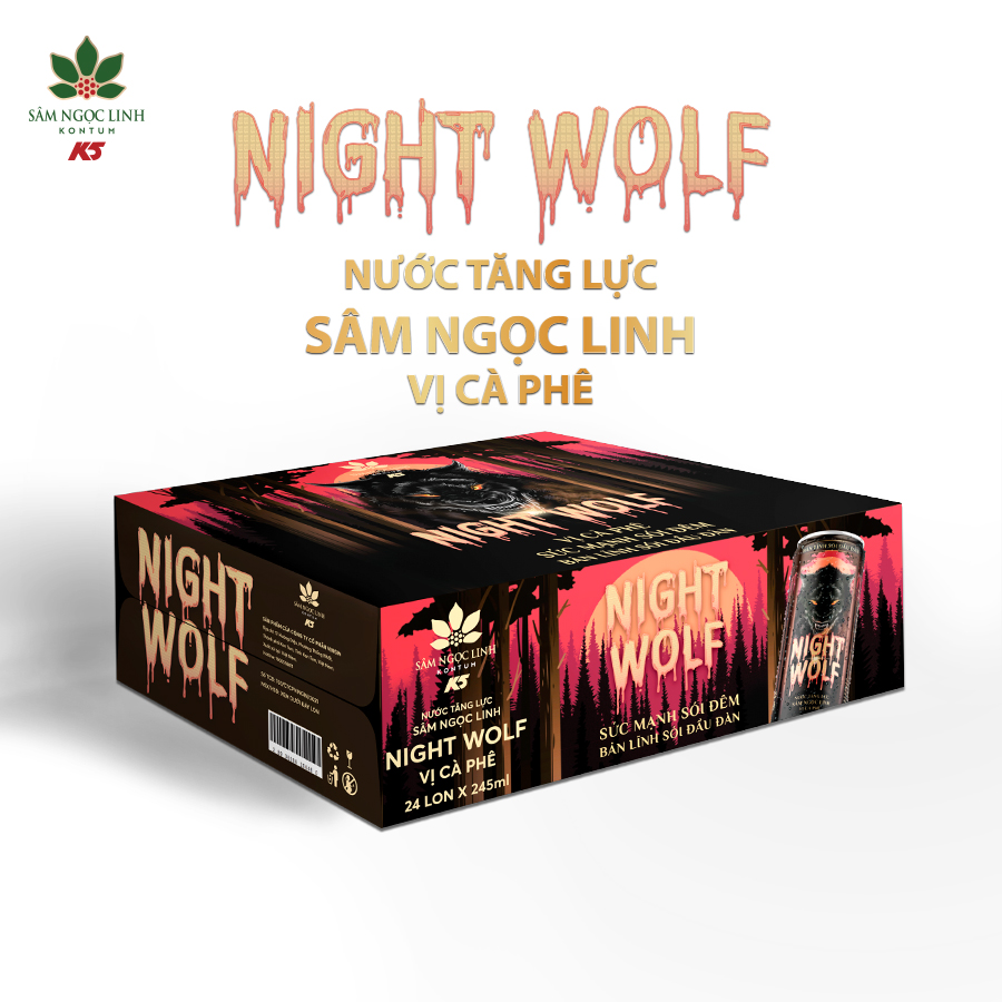 Nước Tăng Lực Night Wolf Vị Cà Phê Lon lẻ 245Ml